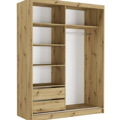 Szafa przesuwna 150 cm z 2 lustrami FRAMIRE Rivano II artisan