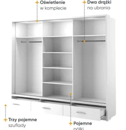 Szafa przesuwna ERTA 2 biała