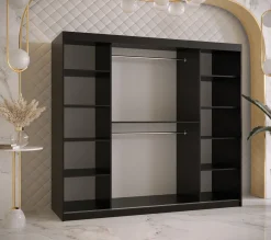 Szafa przesuwna Garderoba Ramiro 2 200 czarny + czarny
