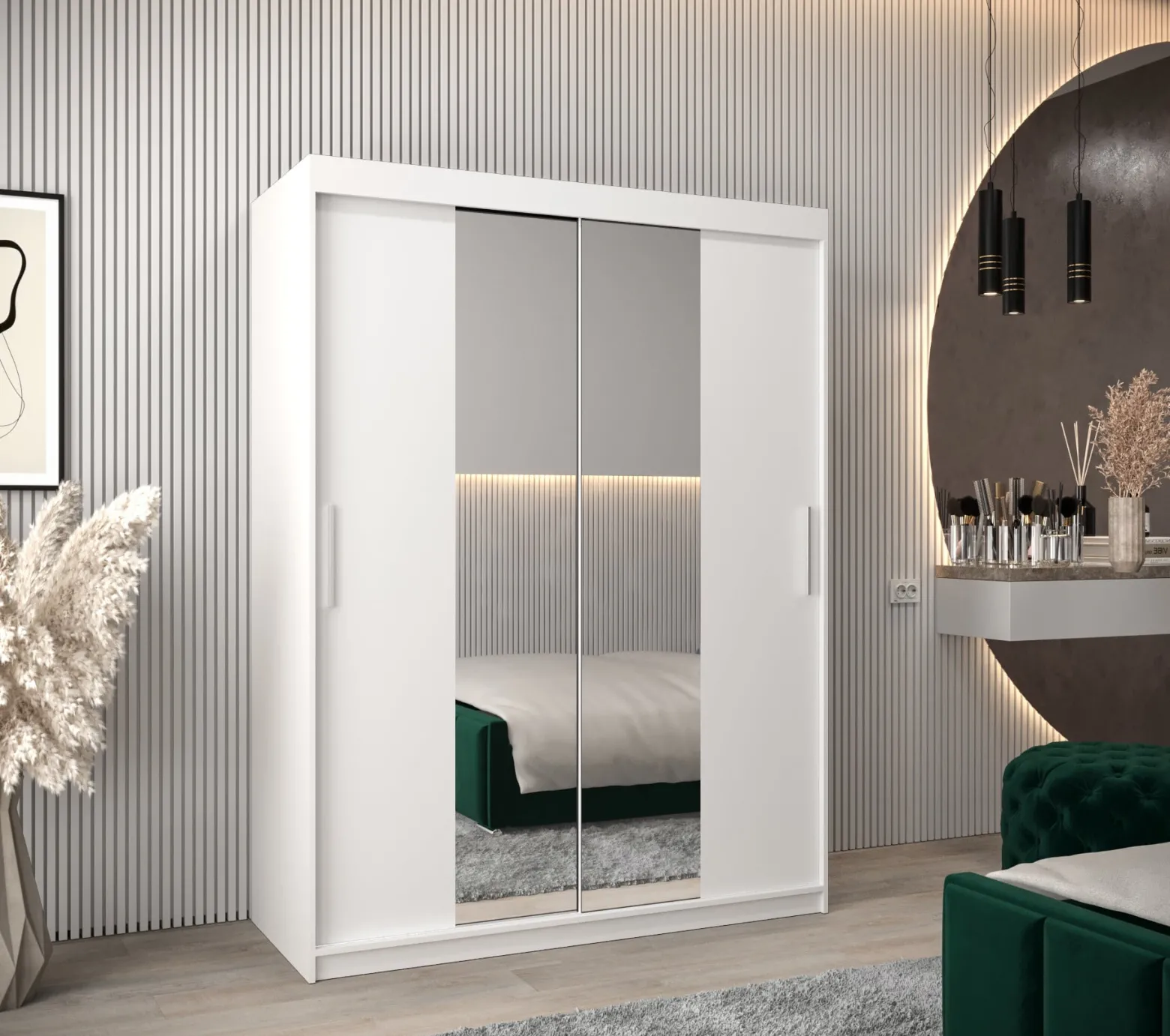Szafa przesuwna Garderoba Tokyo 1 150 biały + biały