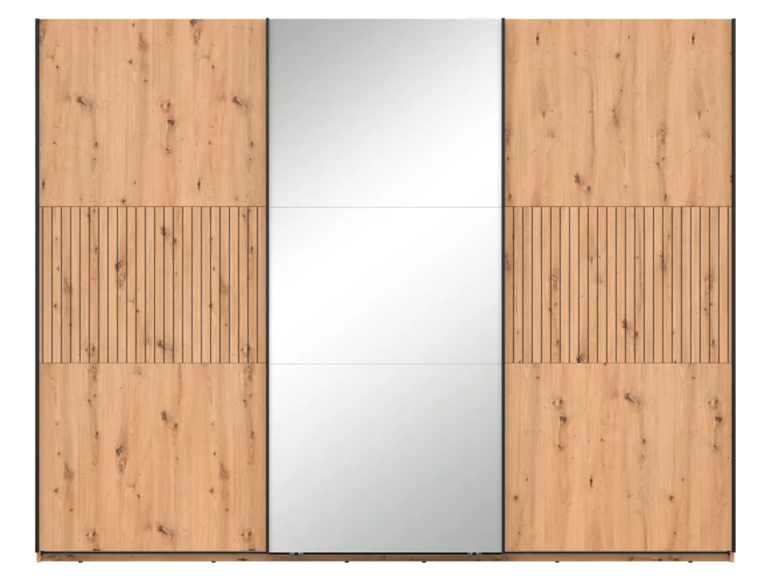 Szafa przesuwna Lamea 270 cm z lustrem dąb artisan