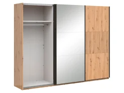 Szafa przesuwna Lamea 270 cm z lustrem dąb artisan