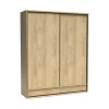 Szafa Przesuwna MILAN 177 cm Natural Hikora 2 Szuflady Wieszak Nowoczesna