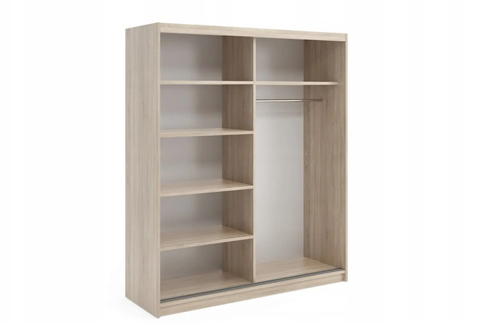 Szafa przesuwna NIKO 120cm sonoma + srebrne dodatki