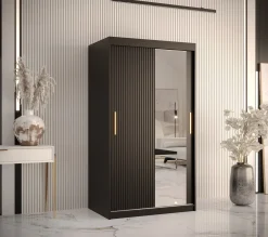 Szafa przesuwna RIFLO SLIM 2 100 czarny mat+ czarny mat
