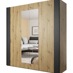 Szafa przesuwna SELMA SG18 dąb artisan / czarny