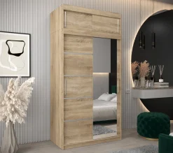 Szafa przesuwna Verona 2 120 sonoma + sonoma z nadstawką