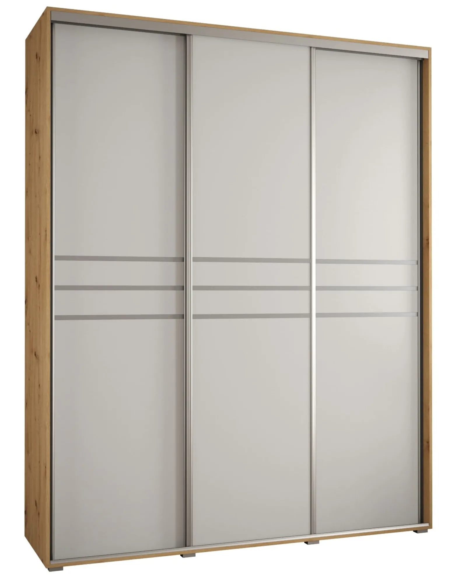 Szafa przesuwna 45 wysoka Davos 10 200 artisan+biały+srebrny