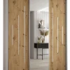 Szafa przesuwna 60 wysoka Davos 13 200 biały+artisan+srebrny
