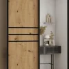 Szafa przesuwna 45 wysoka Davos 11 130 czarny+artisan+czarny
