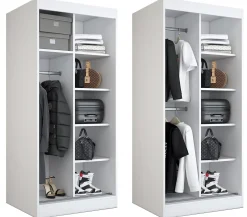 Szafa przesuwna 2x Lustro 90x200 Karl , Dąb Sonoma