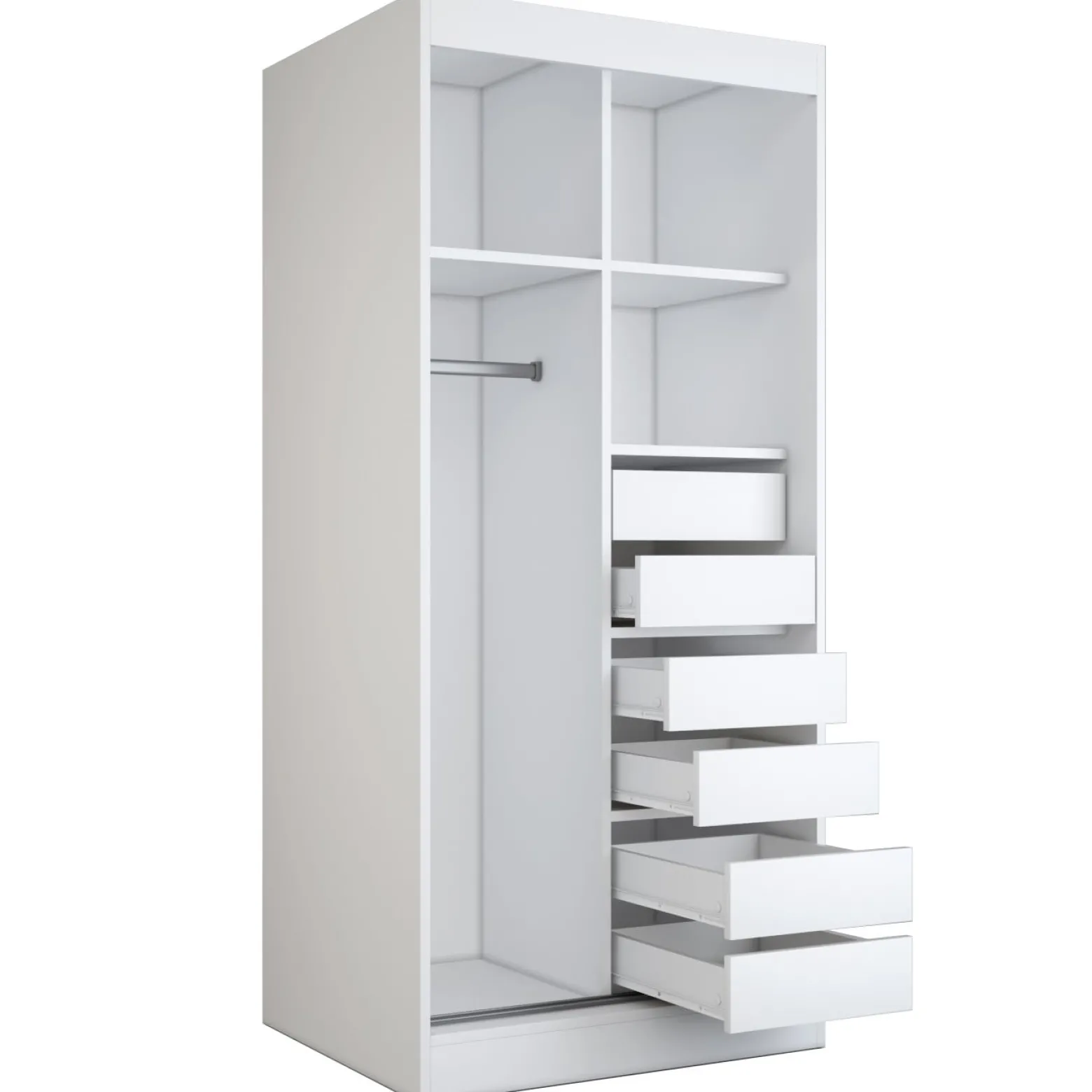 Szafa przesuwna 1x Lustro 90x200 Ralf, Antracyt Mat / Dąb Artisan