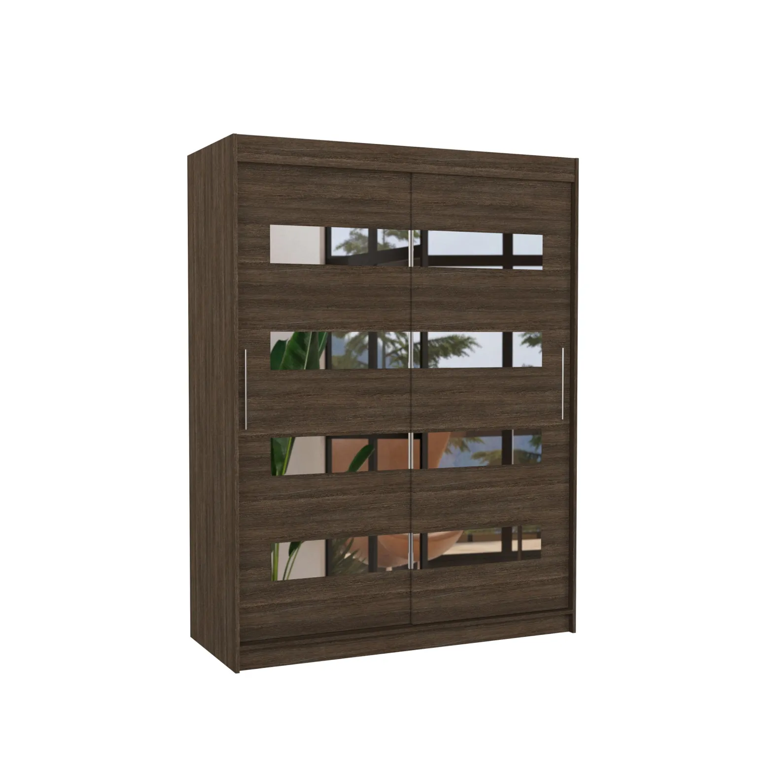Szafa przesuwna z lustrem BALTIC 150 Choco
