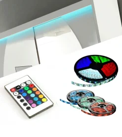 Szafa przesuwna z lustrem i oświetleniem LED BARIO 120 Choco