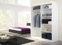 Szafa przesuwna z lustrem NORDIC 150 Choco