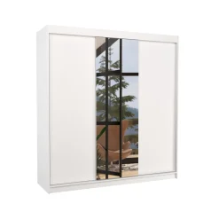 Szafa przesuwna z lustrem SANTIAGO 200 White