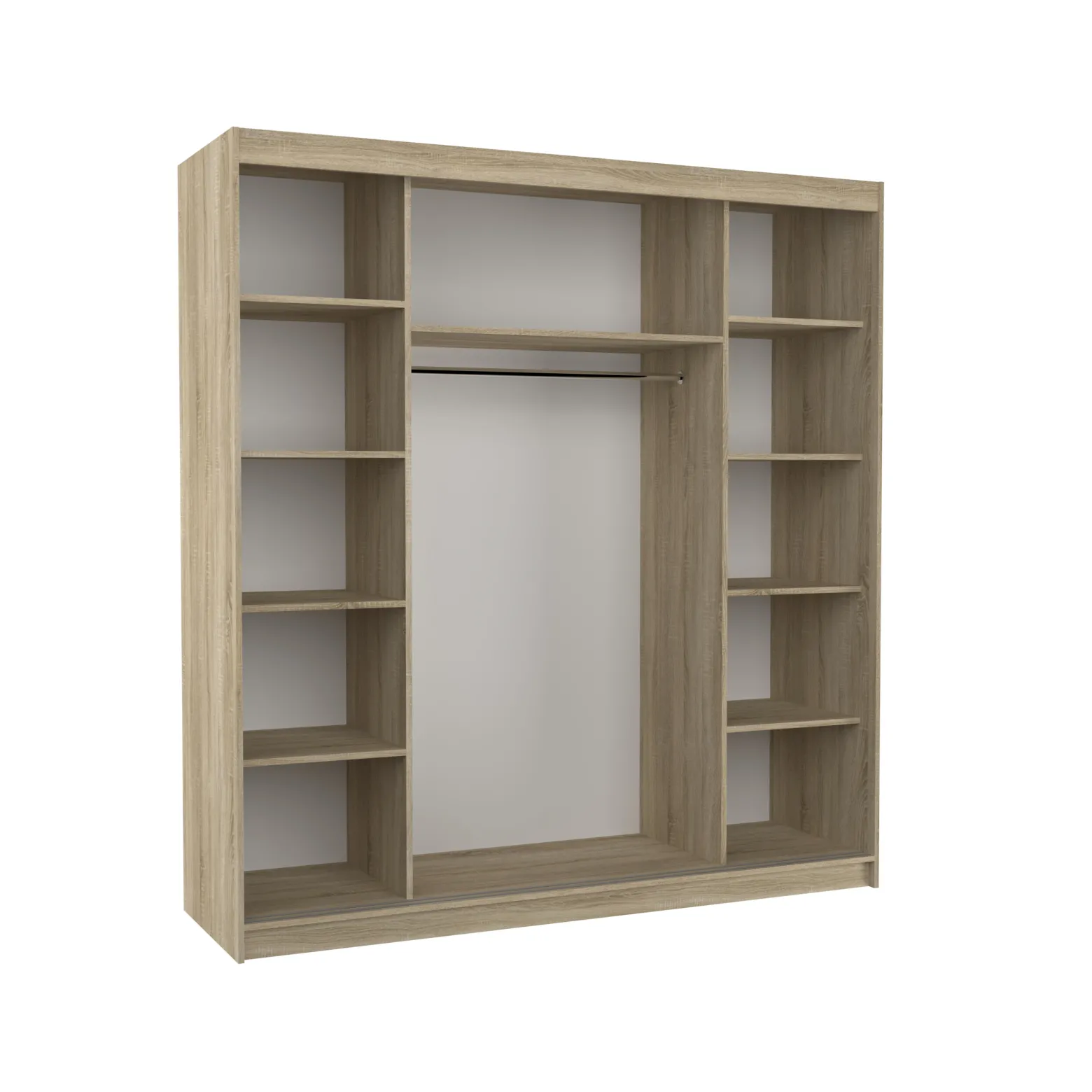 Szafa przesuwna z lustrem SANTIAGO 200 White