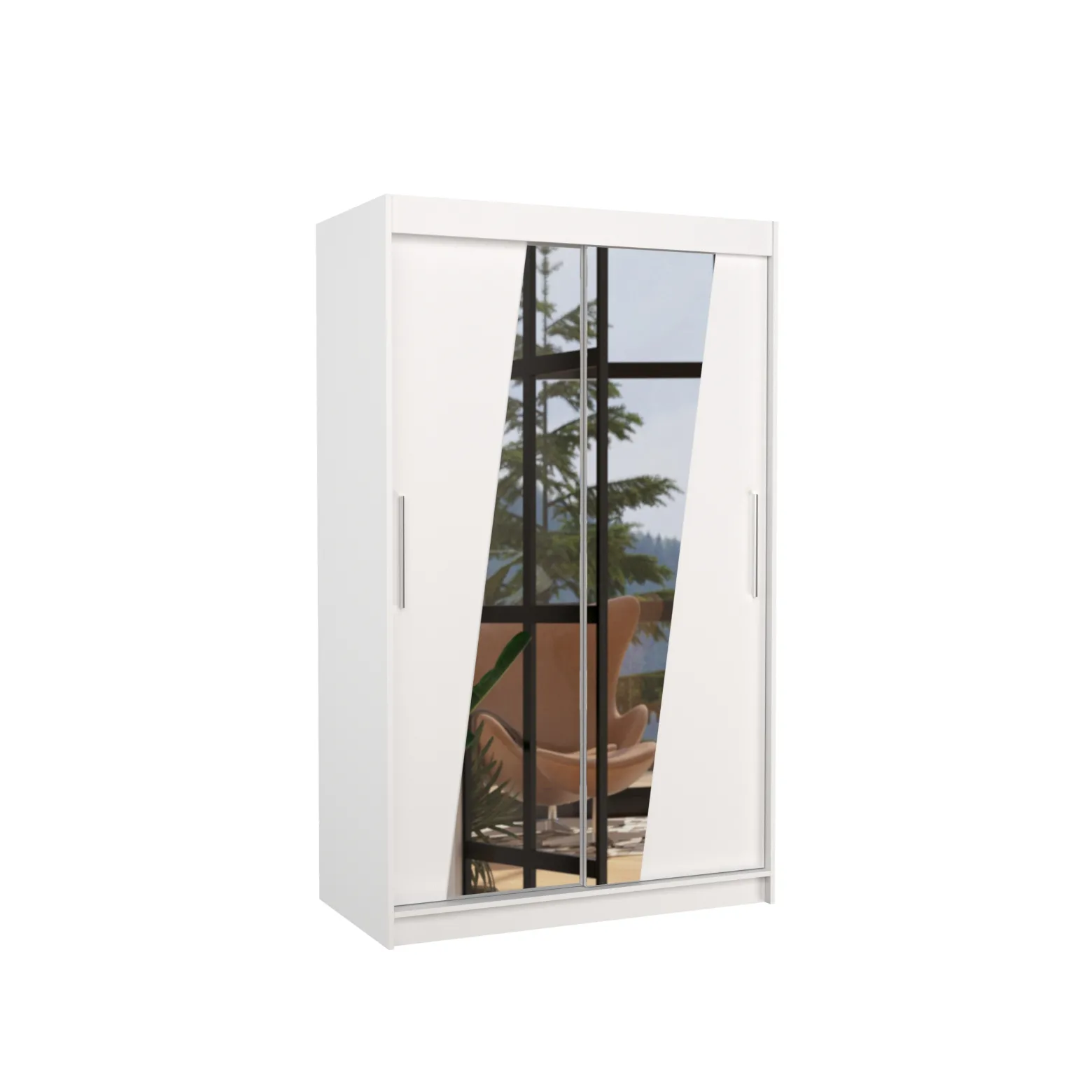 Szafa przesuwna z lustrem TEXAS 120 White