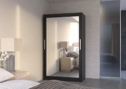 Szafa przesuwna z lustrem TIBAGO 120 Black