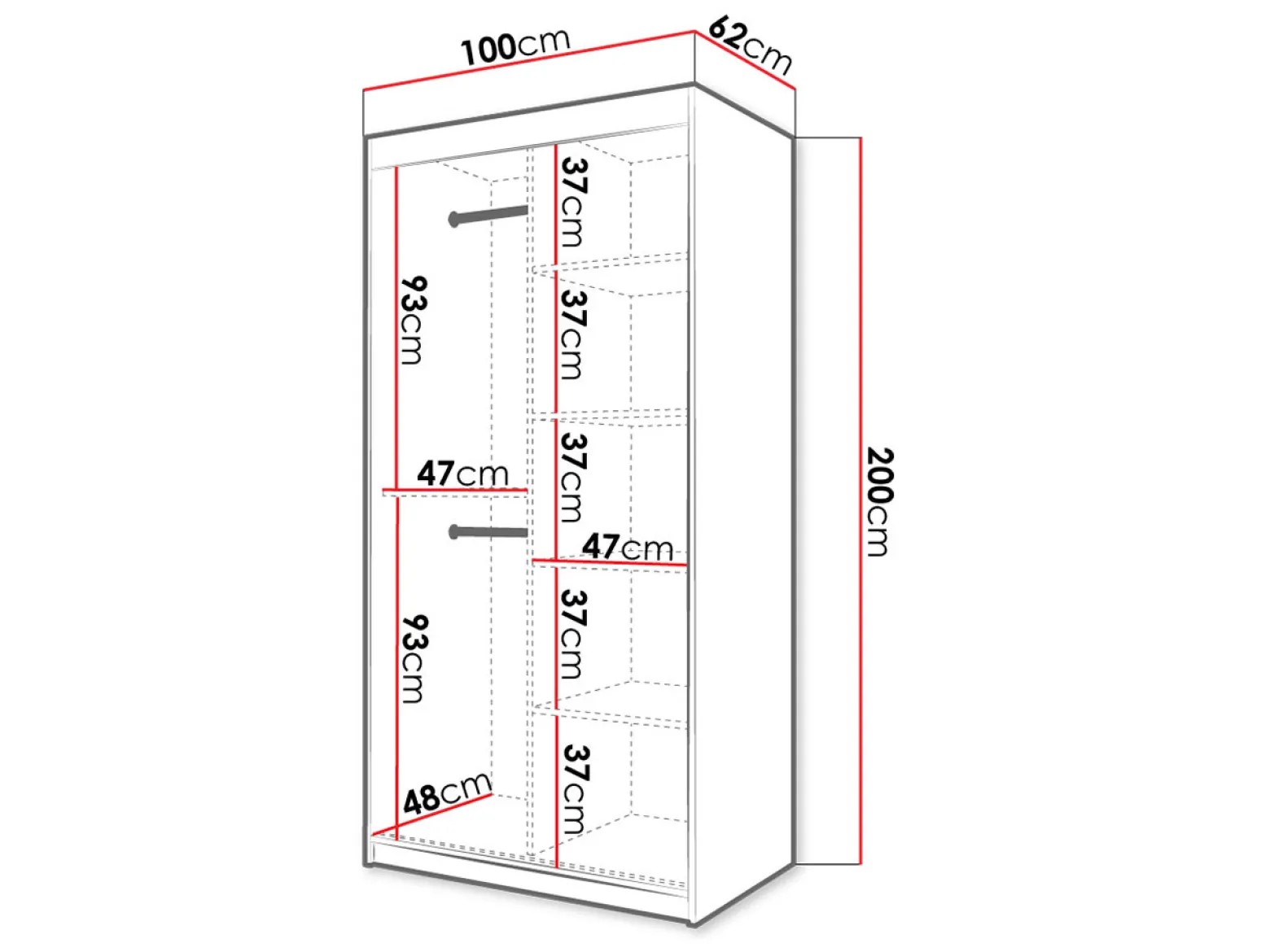 Szafa Riflo Slim 2 100