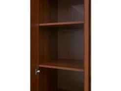 Szafa sześciodrzwiowa Kent 227 cm z lustrem i szufladami kasztan