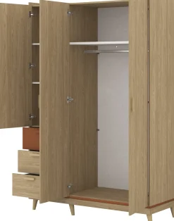 Szafa trzydrzwiowa 143 cm do sypialni SCANDI