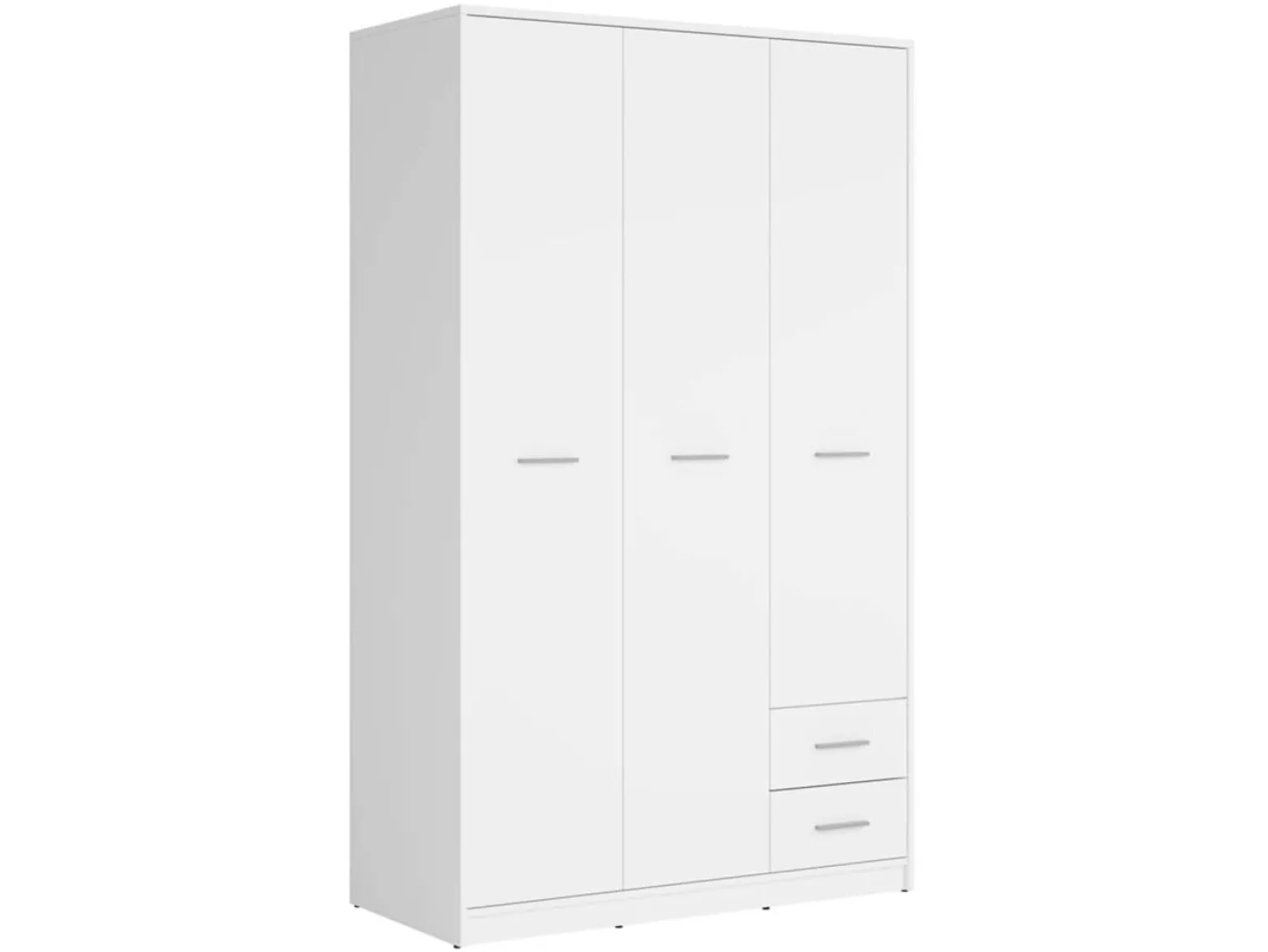 Szafa trzydrzwiowa Nepo Plus 118 cm z szufladami biała