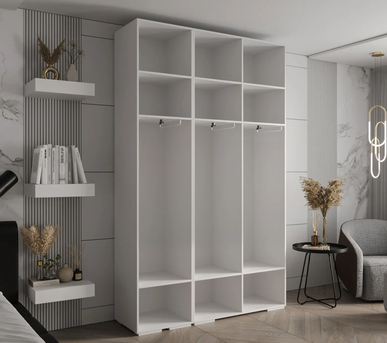Szafa ubraniowa Garderoba INOVA 2 1,5SZ biały