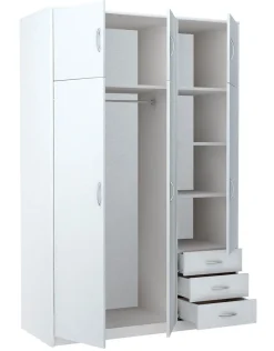 Szafa ubraniowa Sz03 Biały 193x127x55 cm Bestseller