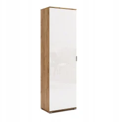 Szafa Uchylna z Półkami Biały Połysk 60 cm