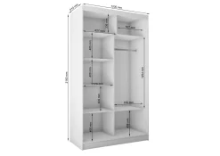 Szafa z drzwiami przesuwnymi Lacobel 120 x 200 - VIVONA