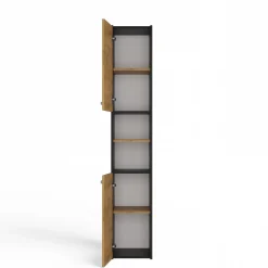 Szafka łazienkowa regał słupek S30 - Antracyt / dąb artisan