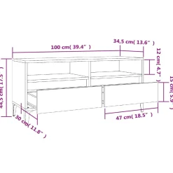 Szafka pod TV dąb sonoma 100x34.5x44.5 cm
