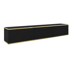 Szafka RTV ORO MDF 175 czarny + złoto