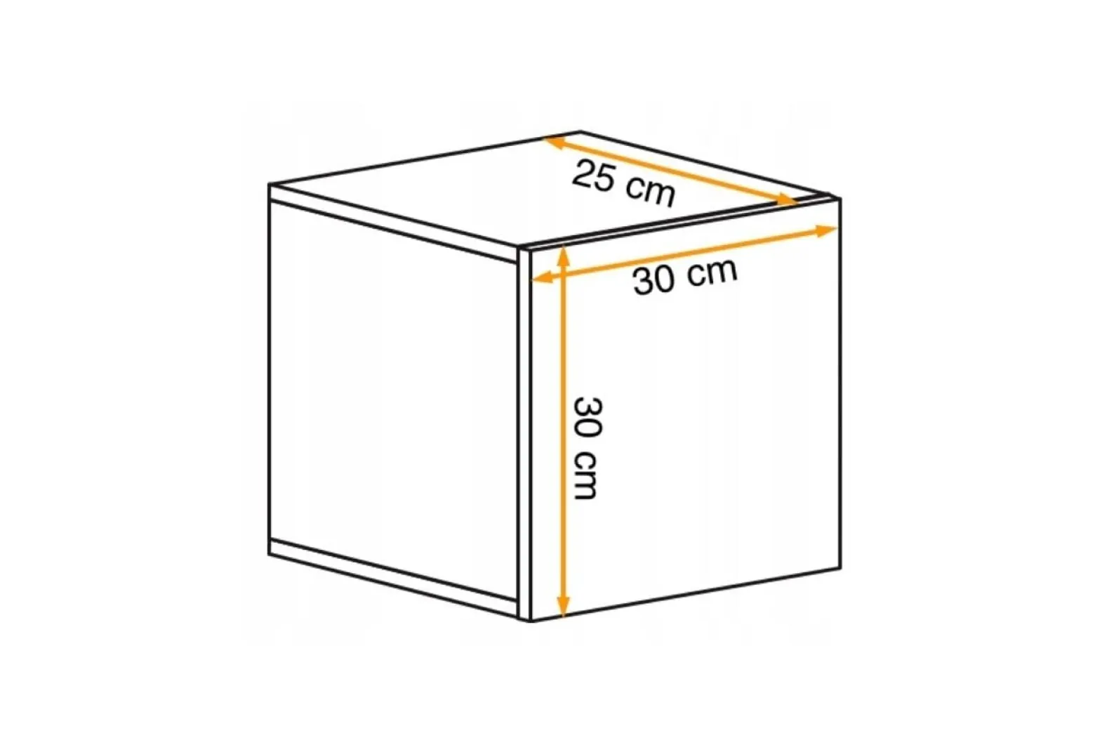 Szafka wisząca czarny połysk SWITCH 30 cm