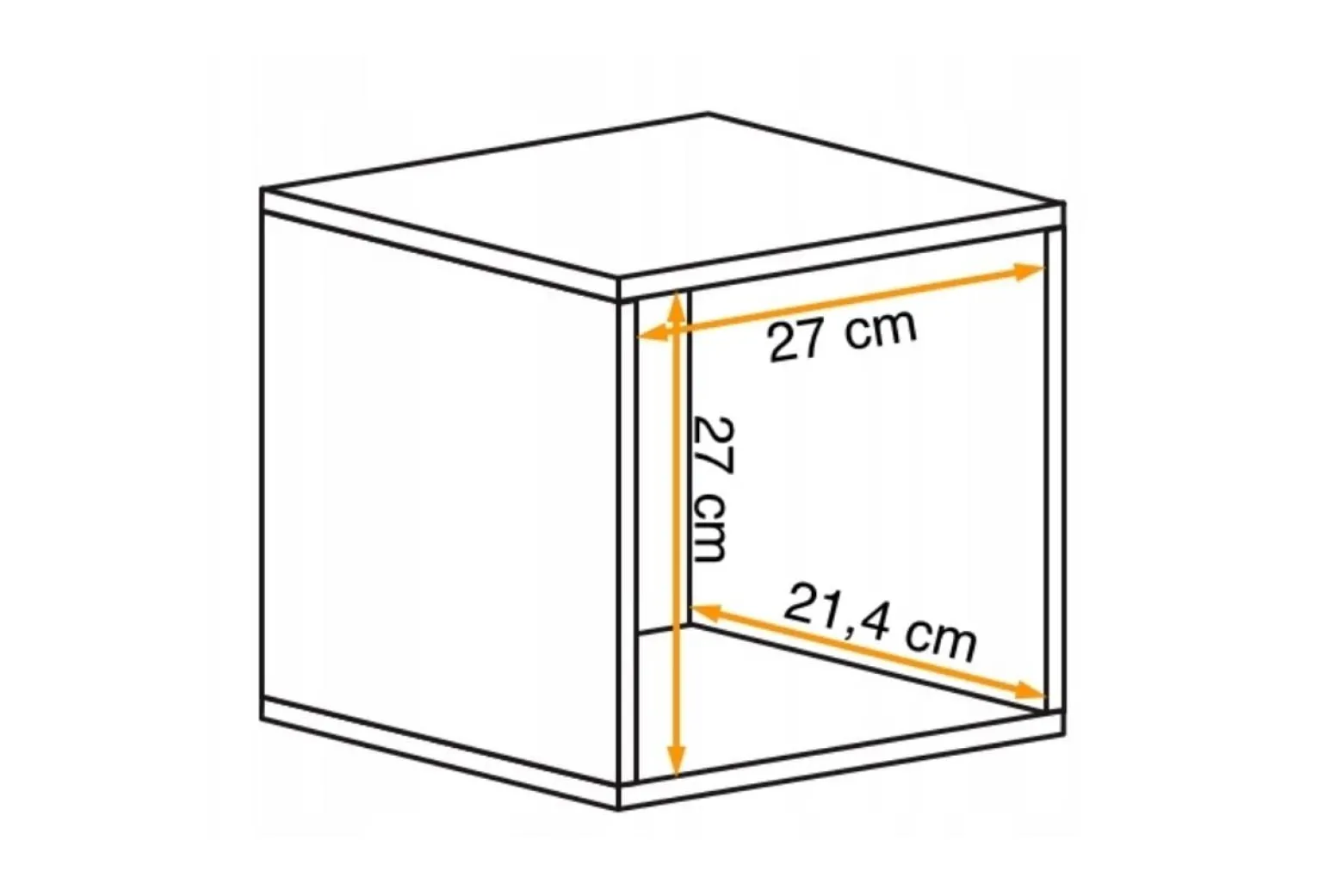 Szafka wisząca czarny połysk SWITCH 30 cm