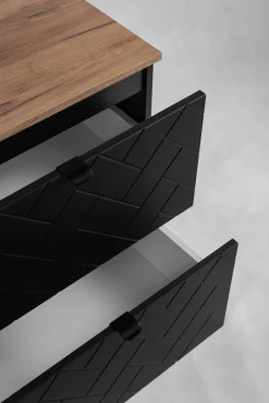 Szafka Łazienkowa 60 cm POD UMYWALKĘ MADIS CZARNA Black