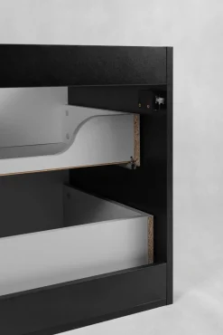 Szafka Łazienkowa 60 cm POD UMYWALKĘ MADIS CZARNA Black