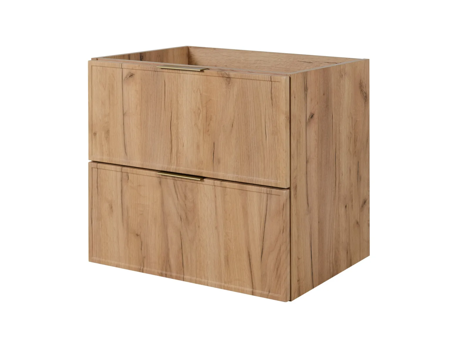 Szafka łazienkowa, dąb Craft / ciemnoszary, uchwyt złoty, 120 x 46 x 57 cm