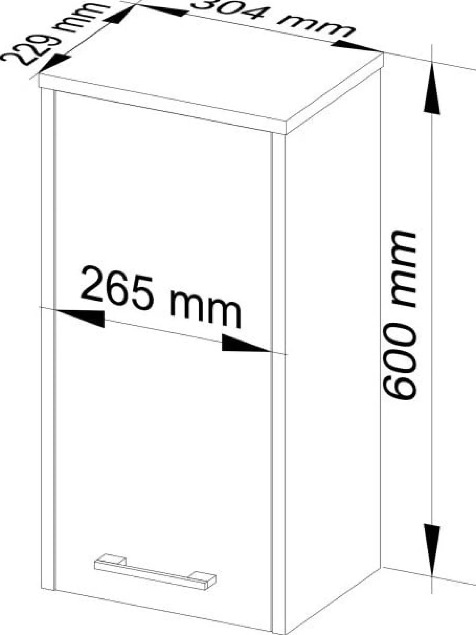 Szafka łazienkowa FW30BIA biała 30cm wisząca mała funkcjonalna regał półka