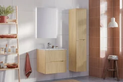 Szafka łazienkowa NORDIC CREMONA 60 cm dąb cremona ryflowana nowoczesna