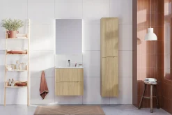 Szafka łazienkowa NORDIC CREMONA 60 cm dąb cremona ryflowana nowoczesna