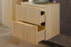 Szafka łazienkowa NORDIC CREMONA 60 cm dąb cremona ryflowana nowoczesna