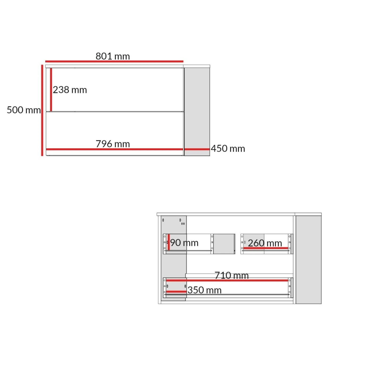 Szafka łazienkowa pod umywalkę Color 2S 80 Czarna