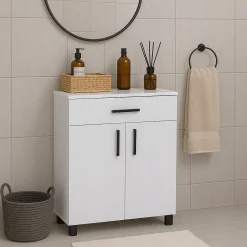 Szafka łazienkowa stojąca na nóżkach 60 cm Biała Alaska