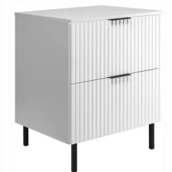 Szafka Łazienkowa Stojąca Pod Umywalkę Flisan 60X46 Cm Z Blatem Biała Mdf