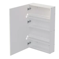 Szafka łazienkowa wisząca biała półka słupek ścienna nowoczesna 80cm