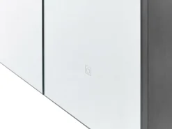 Szafka łazienkowa wisząca lustro LED czarna