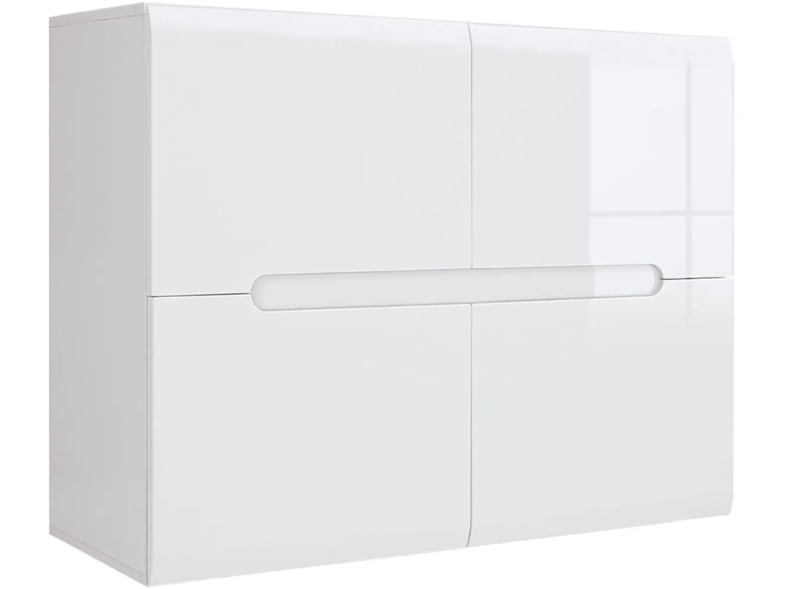 Szafka Azteca Trio 105 cm czterodrzwiowa biały połsyk