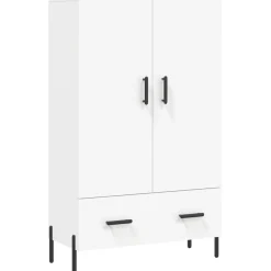 Szafka Biała z Drzwiami 69.5x31x115 cm do Salonu Pokoju Sypialni